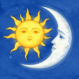 a sun and moon illustration