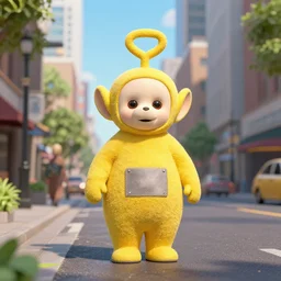 City of Teletubbies, octane render, 4k, street view