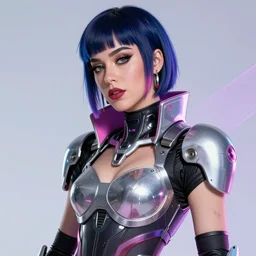 katy perry as a cyberpunk mecha queen, portrait, closeup, digital art, by ross tran