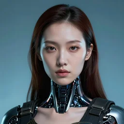 a close - up portrait of a cyberpunk cyborg girl, rule of thirds, by leonardo davinci