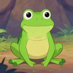 original frog character in the style of a disney movie