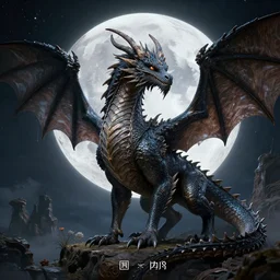 a potrait of a fantasy moon dragon, fine details. night setting. realistic shaded lighting poster by ilya kuvshinov katsuhiro, artgerm, jeremy lipkin and michael garmash, unreal engine, radiant light, detailed and intricate environment