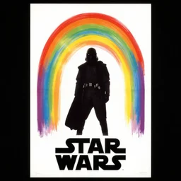 rainbow movie poster for star wars milton glaser