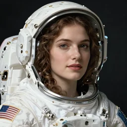 asthetic!  sexy female beautiful astronaut portrait , by William-Adolphe Bouguereau.
