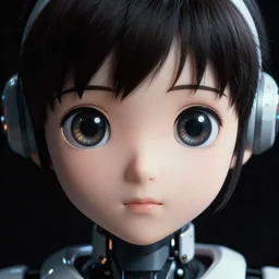 a space realistic robot with big and cute eyes, | | very anime, fine - face, realistic shaded perfect face, fine details. anime. realistic shaded lighting poster by ilya kuvshinov katsuhiro otomo ghost - in - the - shell, magali villeneuve, artgerm, jeremy lipkin and michael garmash, rob rey and kentaro miura style, trending on art station