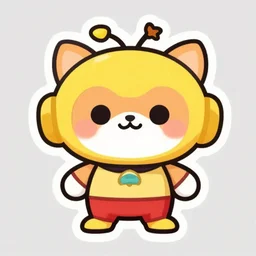 cute miss mascot darumarond darumarond darumaka super hero sticker art, cronobreaker, beeple game icon