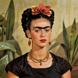 Emiliano zapata in Frida Kahlo style