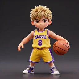 uncle iroh playing for the los angeles lakers 3 d render, 4 k