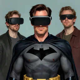 front view portrait jim carrey as nightwing, human computer, vr headset, digital art from artstation by ruan jia and mandy jurgens and artgerm and william - adolphe bouguereau as clown