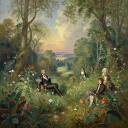 A Beautiful Painting of an Overgrown Fantasy Land by Steven Belledin, Michael Whelan, Martin Johnson Heade, Caspar David Friedrich and Ivan Shishkin