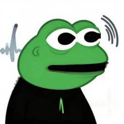 stylized pepe the frog as richard stallman illustration, eye, sound wave, perception, sensory information, tatsuro kiuchi, victo ngai, kilian eng, hiroshi nagai, minimalist, vector art