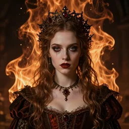 gothic princess portrait. by casey baugh, by rembrandt, fractal flame