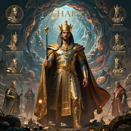 a majestic photograph of the king of agharta, land of advanced races, giant, hollow earth infographic, illustrations, dynamic lighting, digital art, fantastically beautiful, illustration, aesthetically inspired by leonardo da vinci, trending on artstation, art by philippe druillet, albrecht durer, johfra bosschart, ilya kuvshinov, 8 k, upscale