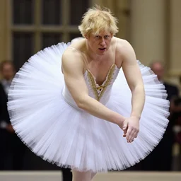 boris johnson wearing a ballerina dress