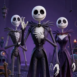 jack skellington nightmare before christmas, 3 d render, high detail, unreal engine