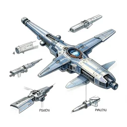 patent application diagram of future weapons, patent office illustration