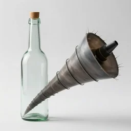 a bottle with tornado in it