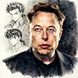 portrait, Elon Musk , watercolor, dramatic lighting, cinematic, establishing shot, extremely high detail, foto realistic, cinematic lighting, pen and ink, intricate line drawings, by Yoshitaka Amano, Ruan Jia, Kentaro Miura, Artgerm, post processed, concept art, artstation, matte painting, style by eddie mendoza, raphael lacoste, alex ross