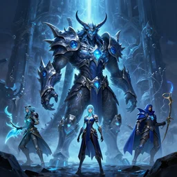 stygian boss of monster hunter world iceborn worldboss guild raid digital painting bioluminance alena aenami artworks in 4 k design by lois van baarle by sung choi by john kirby and artgerm style pascal blanche and magali villeneuve