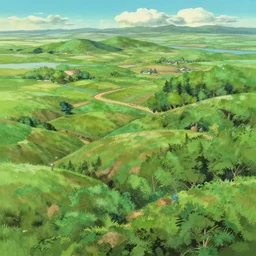 the search for wondla landscape, no people, Ghibli, Anime Background, Miyazaki Hayao, concept art, illustration,smooth, sharp focus, intricate, super wide angle, trending on artstation, trending on deviantart, 4K