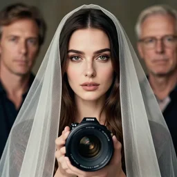portrait of a stunningly beautiful female with a veil in soft light, depth of field, zeiss lens, detailed, symmetrical, centered, fashion photoshoot, by annie leibovitz and steve mccurry, david lazar, jimmy nelsson, breathtaking, 8 k resolution, extremely detailed, beautiful, establishing shot, artistic, hyperrealistic, beautiful face, octane render