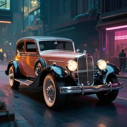 cyberpunk version of a 1 9 3 0 cadillac v 1 6