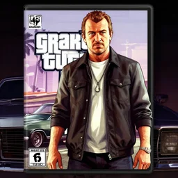Matt Smith as gta v cover art