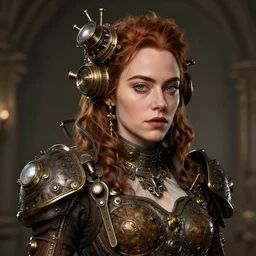 highly detailed portrait fantastic steampunk emma stone stephen bliss unreal engine fantasy art by greg rutkowski loish rhads ferdinand