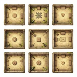 dungeon map by dysonlogos, nine rooms, map of osr dungeon, 1 0 foot, map of tomb of horror, high resolution,
