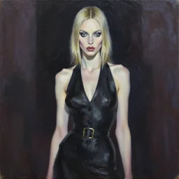 oil painting of fka twigs in the style of roberto ferri