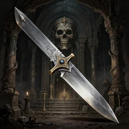 illustration of magic knife, osr dungeon, tomb of horror, illustration, high detail, high resolution