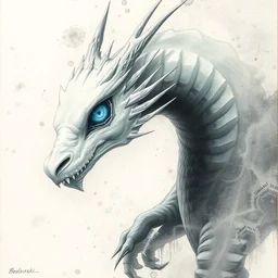 blue eye white dragon, fatalis by beksinski
