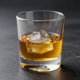 photorealistic glass of whiskey