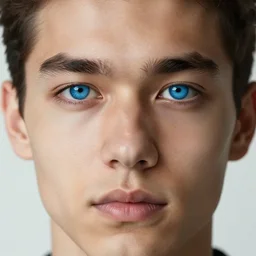 man with blue eyes and light brown skin, 1 0 0 mm photography, hyperrealistic