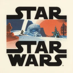 a mid - century modern collage, screen printed, textured, paper texture, of star wars by saul bass