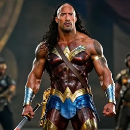 dwayne johnson in wonder woman