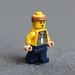 macro photography of a minifigure of walter white walking on the carpet, 3 5 mm