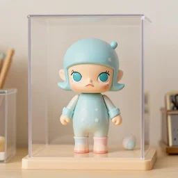 cute xenomorph action figure, pastel colors, home display, high quality photo