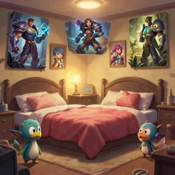 photo cartoon illustration comic manga painting of bedroom environement : 6 fantasy environement, digital painting, volumetric lighting by feng zhu, 3 d alejandro alvarez alena aenami artworks in 4 k beeple, by thomas kinkade hearstone league of legends dofus overwatch