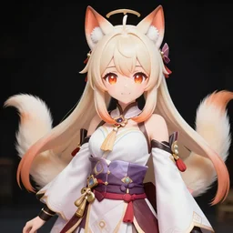 A beautiful kitsune woman, official Genshin Impact character concept, anime, kawaii, by Artgerm and Sakimichan, professional character designer, trending on Artstation, highly detailed, cgsociety