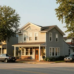 photo of an small cozy american town