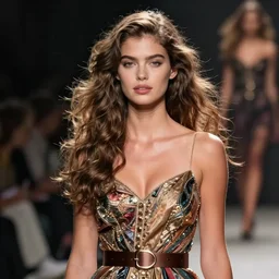 April O'Neill on the catwalk as a fashion model