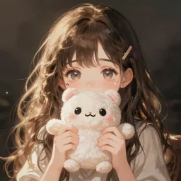 cute fumo plush of a girl who is on detox and is experiencing serious sugar withdrawal symptoms, anime girl