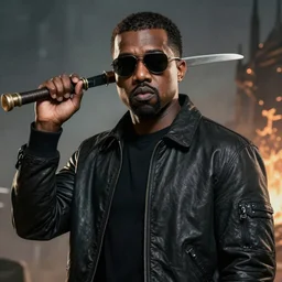 Kanye west the D&D Bard, wearing sunglasses, D&D Concept Art, unreal 5, DAZ, Apex legends concept art, realism, portrait painting, hyperrealistic, octane render, cosplay, RPG portrait, dynamic lighting, epic, striking, hyper real, comic book style art