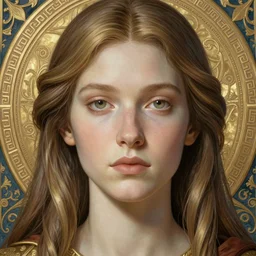 immortal oracle hierophant, closeup portrait, intricate artwork by richey beckett, josan gonzalez, tom bagshaw, edmund leighton, alphonse mucha, geof darrow, very coherent artwork, tarot card, gothic, vibrant, watercolor, 8 k, high contrast, black ink outline