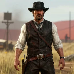 dwayne the rock johnson as red dead redemption screenshot from red dead redemption