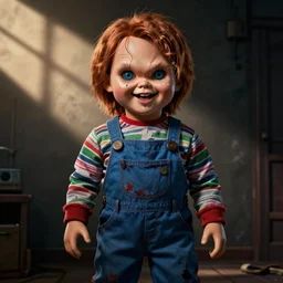 screaming chucky doll dan cooper poster