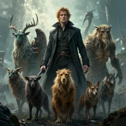 incredible creatures of Grindelwald, digital Art, Greg rutkowski, Trending artstation,cinematographic