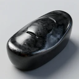 glossy dark black ingot with scratches and imperfections, octane render, insane detailed, ray tracing, 4 k, no noise