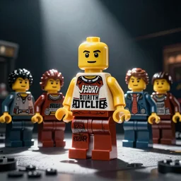 Fight club lego movie, movie still, cinematic, dramatic, David fincher